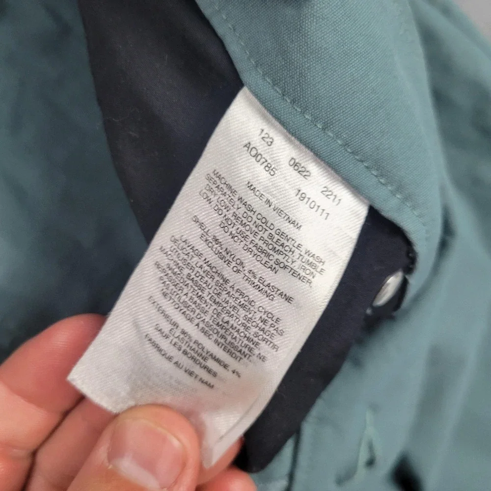 Columbia Pants Mens 38x32 Seafoam Green Stretch Nylon Hiking Outdoor 5‎ Pocket